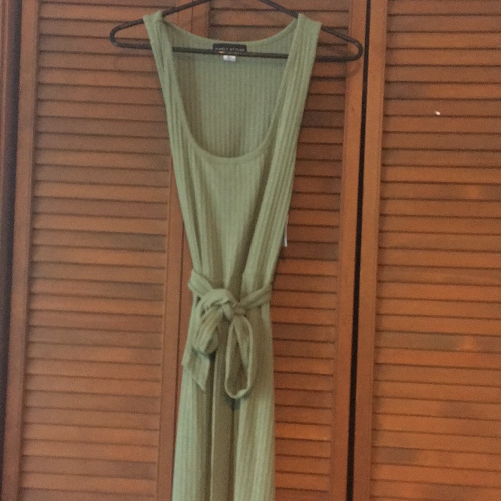 Brand New olive green belted maxi dress